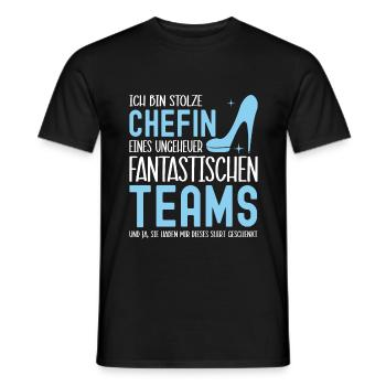 Ich Bin Stolze Chefin Eines Ungeheuer - Männer T-Shirt - Schwarz - Vorne - AI Model Male 178 light (178cm)