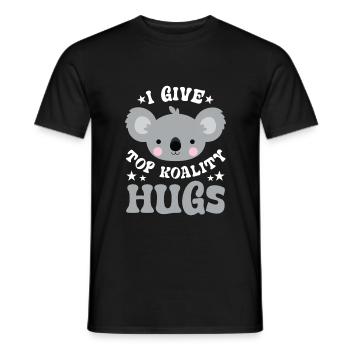 Süßes Koala Bär Design Spruch Top Koality Umarmung - Männer T-Shirt - Schwarz - Vorne - AI Model Male 178 light (178cm)
