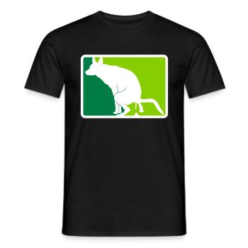 Celui avec le chien va logo | Les couleurs peuvent être changées - T-shirt homme - noir - Devant - AI Model Male 178 light (178cm)