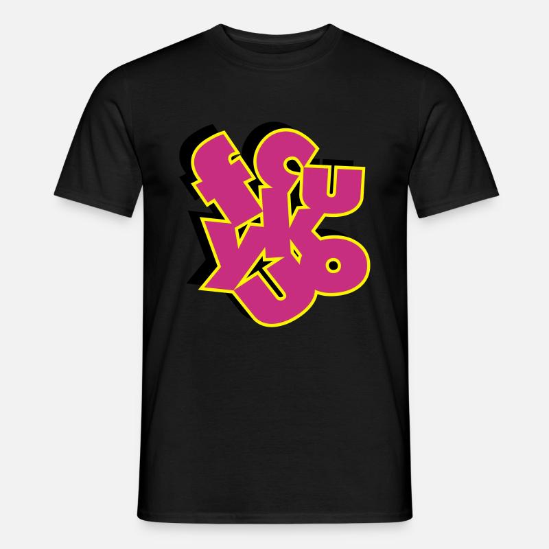 fcukyuo_3C_3D - Männer T-Shirt - Schwarz