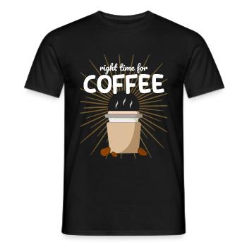 Le bon moment pour le café drôle de slogan du bureau du café - T-shirt homme - noir - Devant - AI Model Male 178 light (178cm)