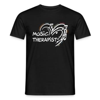 Musicothérapeute Appréciation Musicien de musique - T-shirt homme - noir - Devant - AI Model Male 178 light (178cm)