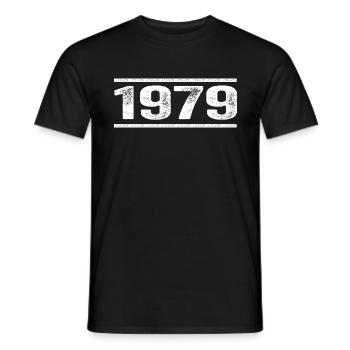 1979 Retro 1979 Birthday 1979 Vintage 1979 - Men's T-Shirt - black - Front - AI Model Male 178 light (178cm)