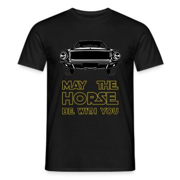 Muscle car, V8, sports car, - Men's T-Shirt - black - Front - AI Model Male 178 light (178cm)