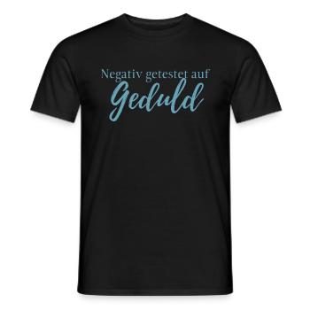 Testé négativement sur la patience, la vaccination, Drôle, Texte - T-shirt homme - noir - Devant - AI Model Male 178 light (178cm)