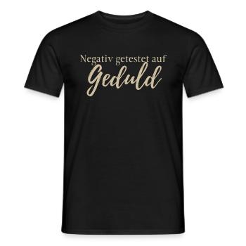 Testé négativement sur la patience, la vaccination, Drôle, Texte - T-shirt homme - noir - Devant - AI Model Male 178 light (178cm)