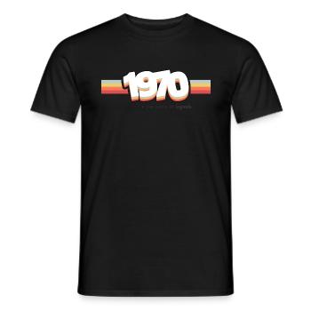 1970 Die Geburt der Legenden - Männer T-Shirt - Schwarz - Vorne - AI Model Male 178 light (178cm)