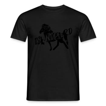Icelandic Horse: Islandpferd Pferd Pony Merch - Männer T-Shirt - Schwarz - Vorne - AI Model Male 178 light (178cm)