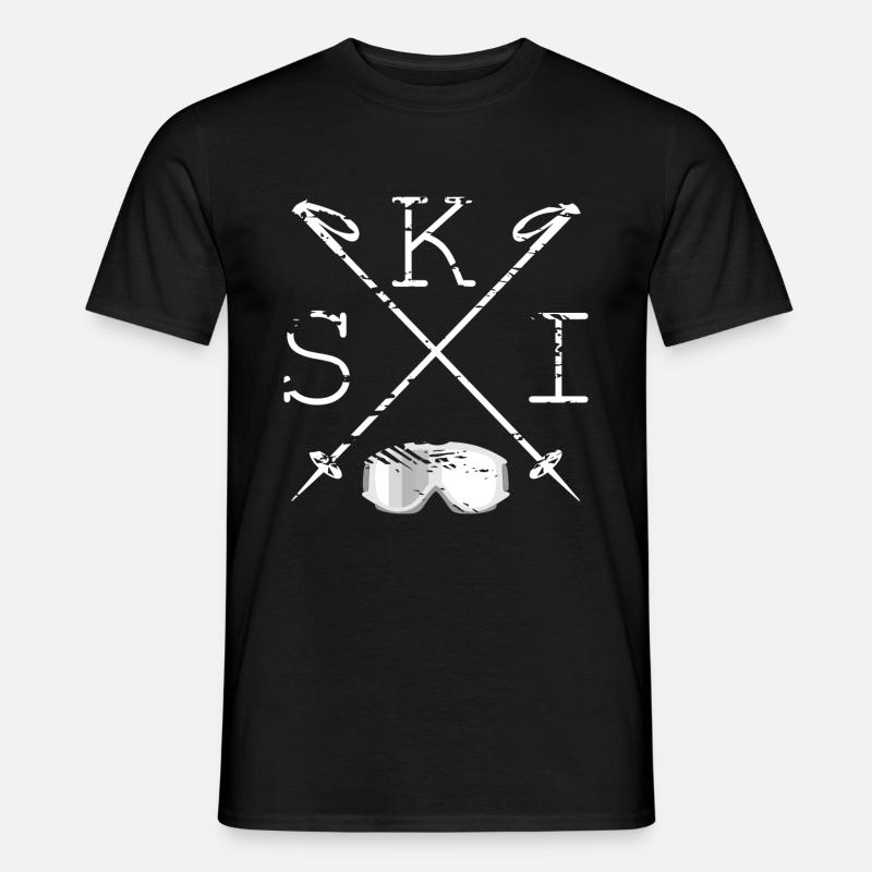 ski schnee winter geschenkidee - Männer T-Shirt - Schwarz