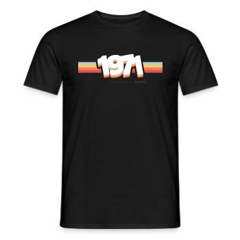 1971 the birth of legends - Men's T-Shirt - black - Front - AI Model Male 178 light (178cm)