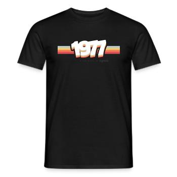 1977 the birth of legends - T-shirt homme - noir - Devant - AI Model Male 178 light (178cm)
