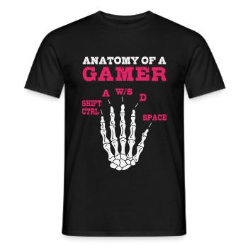 Anatomie d’un joueur - T-shirt homme - noir - Devant - AI Model Male 178 light (178cm)