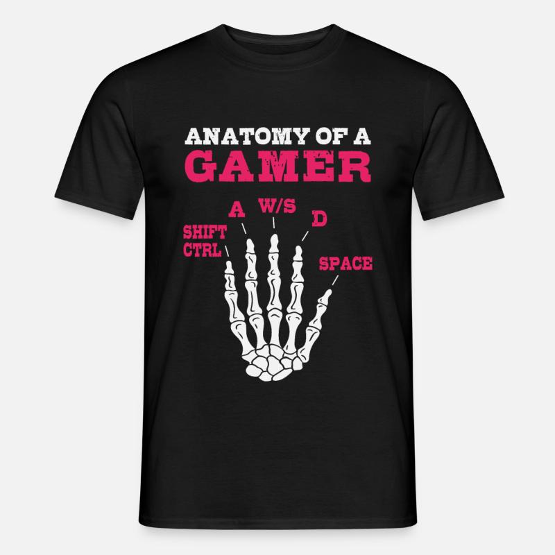 Anatomie eines Gamers - Männer T-Shirt - Schwarz