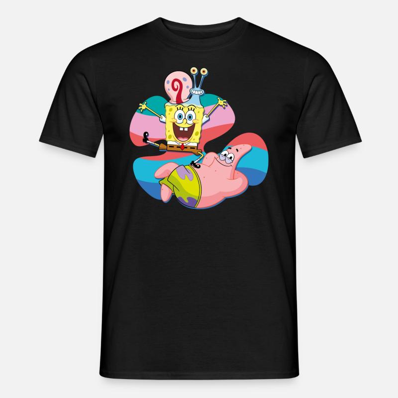 SpongeBob SquarePants SpongeBob, Gary and Patrick - Men’s T-shirt - black