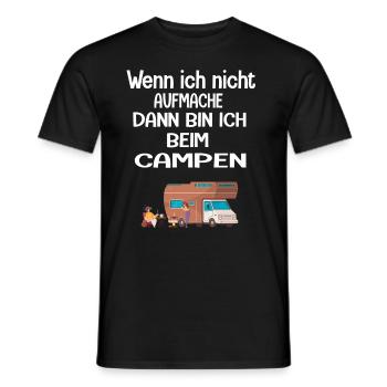 Camping Wohnmobil Van Vintage im Wohnwagen Caravan - Männer T-Shirt - Schwarz - Vorne - AI Model Male 178 light (178cm)