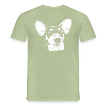 Podenco Mix - Männer T-Shirt - Sage - Vorne - AI Model Male 178 light (178cm)