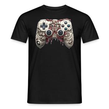 Funny Halloween Cartoon Gaming Controller Zombie - Männer T-Shirt - Schwarz - Vorne - AI Model Male 178 light (178cm)