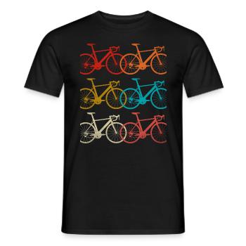 Retro Rennrad Radsport - Männer T-Shirt - Schwarz - Vorne - AI Model Male 178 light (178cm)