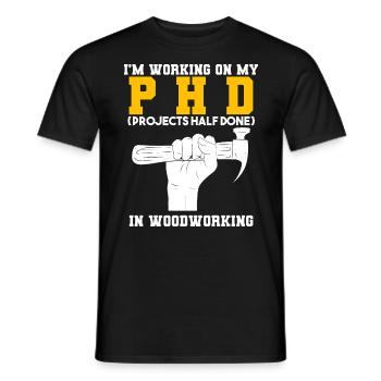 Lustige Holzbearbeitung Schreiner - Männer T-Shirt - Schwarz - Vorne - AI Model Male 178 light (178cm)
