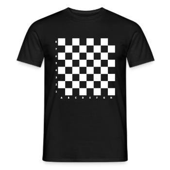 Schachbrett - Männer T-Shirt - Schwarz - Vorne - AI Model Male 178 light (178cm)
