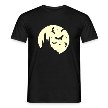 Fledermaus Burg - Halloween - Männer T-Shirt - Schwarz - Vorne - AI Model Male 178 light (178cm)