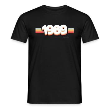 1989 the birth of legends - Men's T-Shirt - black - Front - AI Model Male 178 light (178cm)