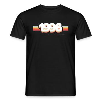 1998 Die Geburt der Legenden - Männer T-Shirt - Schwarz - Vorne - AI Model Male 178 light (178cm)