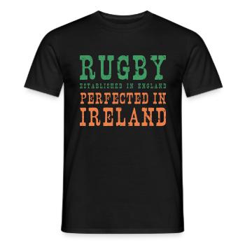 Rugby Perfected In Ireland Rugby - Männer T-Shirt - Schwarz - Vorne - AI Model Male 178 light (178cm)