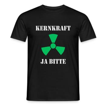 Kernkraft, Ja bitte - Männer T-Shirt - Schwarz - Vorne - AI Model Male 178 light (178cm)