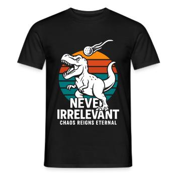 Retro Dino Chaos - Men's T-Shirt - black - Front - AI Model Male 178 light (178cm)