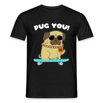 Pug Life Mops Leben Skater Geschenkidee - Männer T-Shirt - Schwarz - Vorne - AI Model Male 178 light (178cm)
