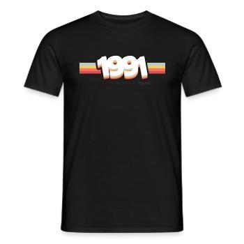 1991 Die Geburt der Legenden - Männer T-Shirt - Schwarz - Vorne - AI Model Male 178 light (178cm)
