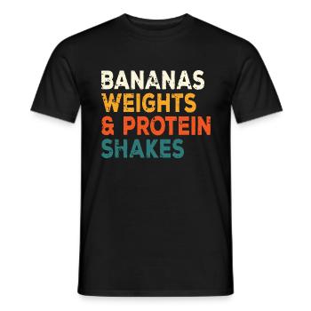 Fitness Banana Workout Routine Training Gym - Männer T-Shirt - Schwarz - Vorne - AI Model Male 178 light (178cm)