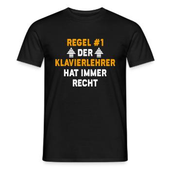 Klavierlehrer Geschenk Geburtstag Spruch - Männer T-Shirt - Schwarz - Vorne - AI Model Male 178 light (178cm)