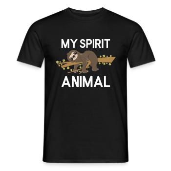 Sloth Lazy Cute Sloth Gift - Men's T-Shirt - black - Front - AI Model Male 178 light (178cm)