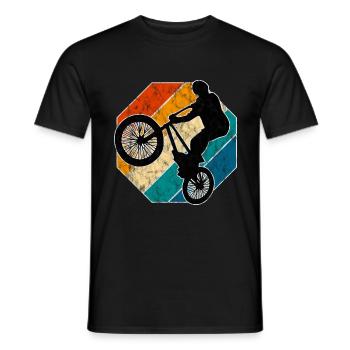 BMX Rad Fahrrad Retro Geschenk Bicycle Motocross - Männer T-Shirt - Schwarz - Vorne - AI Model Male 178 light (178cm)