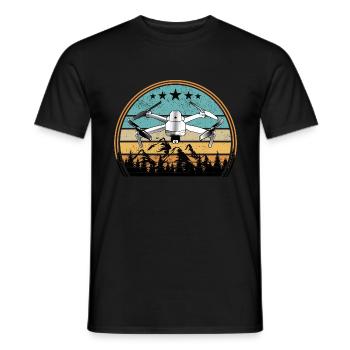 Drohnen Pilot Drohne Whoop Copter FPV Pilot Drone - Männer T-Shirt - Schwarz - Vorne - AI Model Male 178 light (178cm)