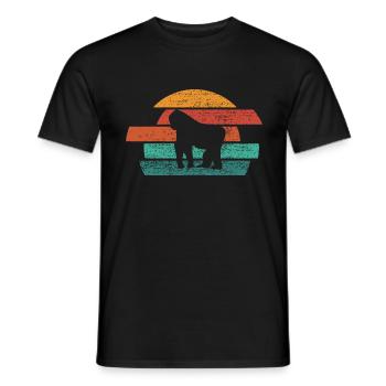 Gorilla Retro Vintage 80er Jahre Stil - Männer T-Shirt - Schwarz - Vorne - AI Model Male 178 light (178cm)