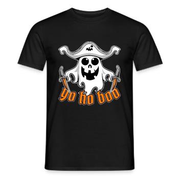 Lustig Halloween Piraten Geist T-Shirt Sweatshirt - Männer T-Shirt - Schwarz - Vorne - AI Model Male 178 light (178cm)