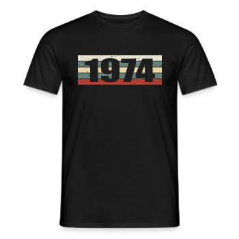 1974 Jahrgang 1974 Geschenk 1974 Geburtstag 1974 - Männer T-Shirt - Schwarz - Vorne - AI Model Male 178 light (178cm)