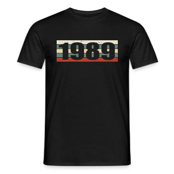1989 Jahrgang 1989 Geschenk 1989 Geburtstag 1989 - Männer T-Shirt - Schwarz - Vorne - AI Model Male 178 light (178cm)