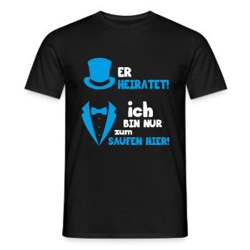 Team Bräutigam Polterabend Hochzeit JGA - Männer T-Shirt - Schwarz - Vorne - AI Model Male 178 light (178cm)
