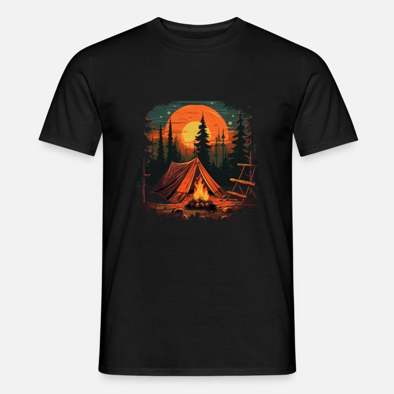 Feu de camp, feu de camp - T-shirt homme - noir