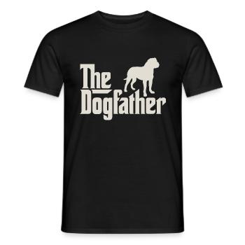 The Dogfather - Bullmastiff - Männer T-Shirt - Schwarz - Vorne - AI Model Male 178 light (178cm)