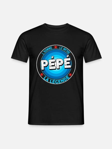 Pépé le mythe la legende Super Papy - T-shirt homme - noir