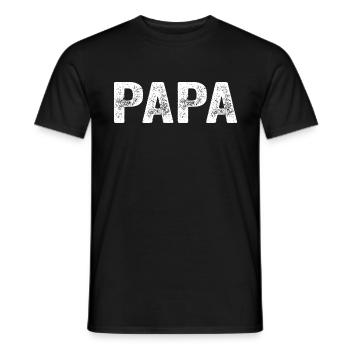 Papa Papa Papa Cadeau - T-shirt homme - noir - Devant - AI Model Male 178 light (178cm)