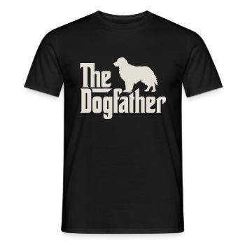 The Dogfather - Golden Retriever Flat-Coated - Men's T-Shirt - black - Front - AI Model Male 178 light (178cm)