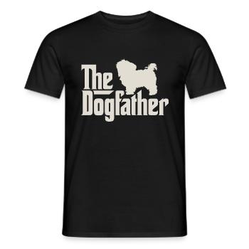 The Dogfather - Maltese, Bolonka Zwetna, Shih Tzu - Men's T-Shirt - black - Front - AI Model Male 178 light (178cm)