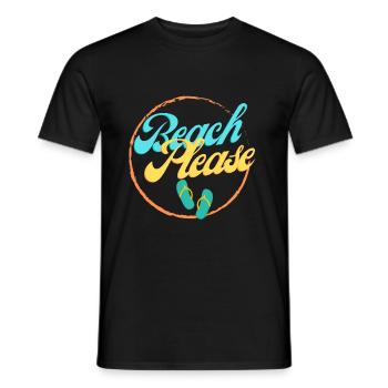Beach Please - T-shirt homme - noir - Devant - AI Model Male 178 light (178cm)