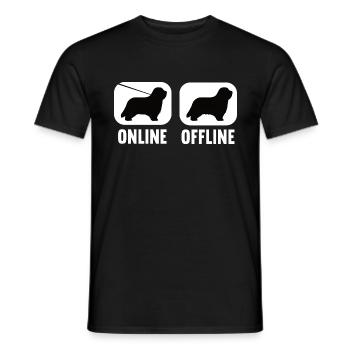 En ligne Hors ligne Bearded Collie Bearded Collies - T-shirt homme - noir - Devant - AI Model Male 178 light (178cm)